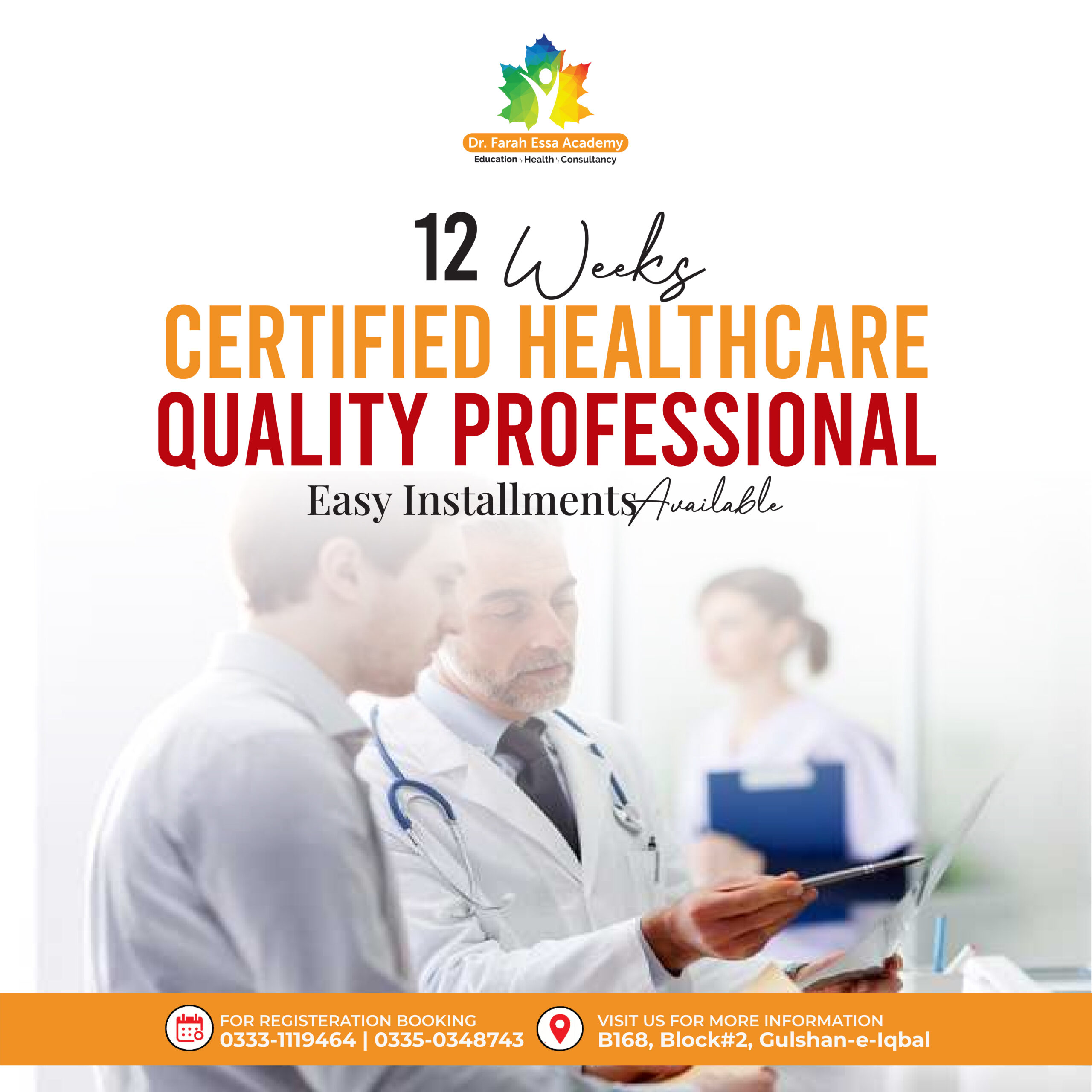 Certified Healthcare Quality Professional course at Dr. Farah Essa Academy