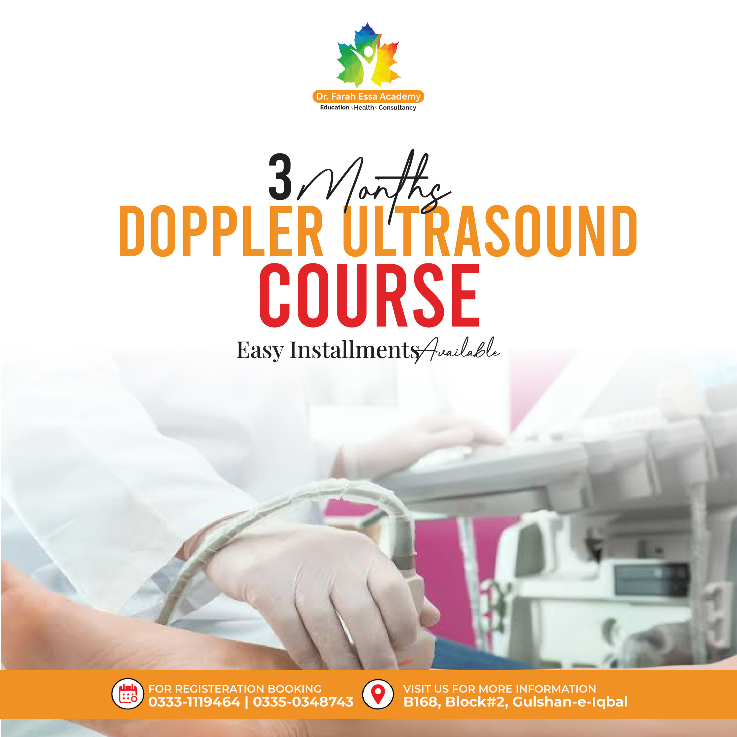 Doppler Ultrasound 3-month certification course at Dr. Farah Essa Academy