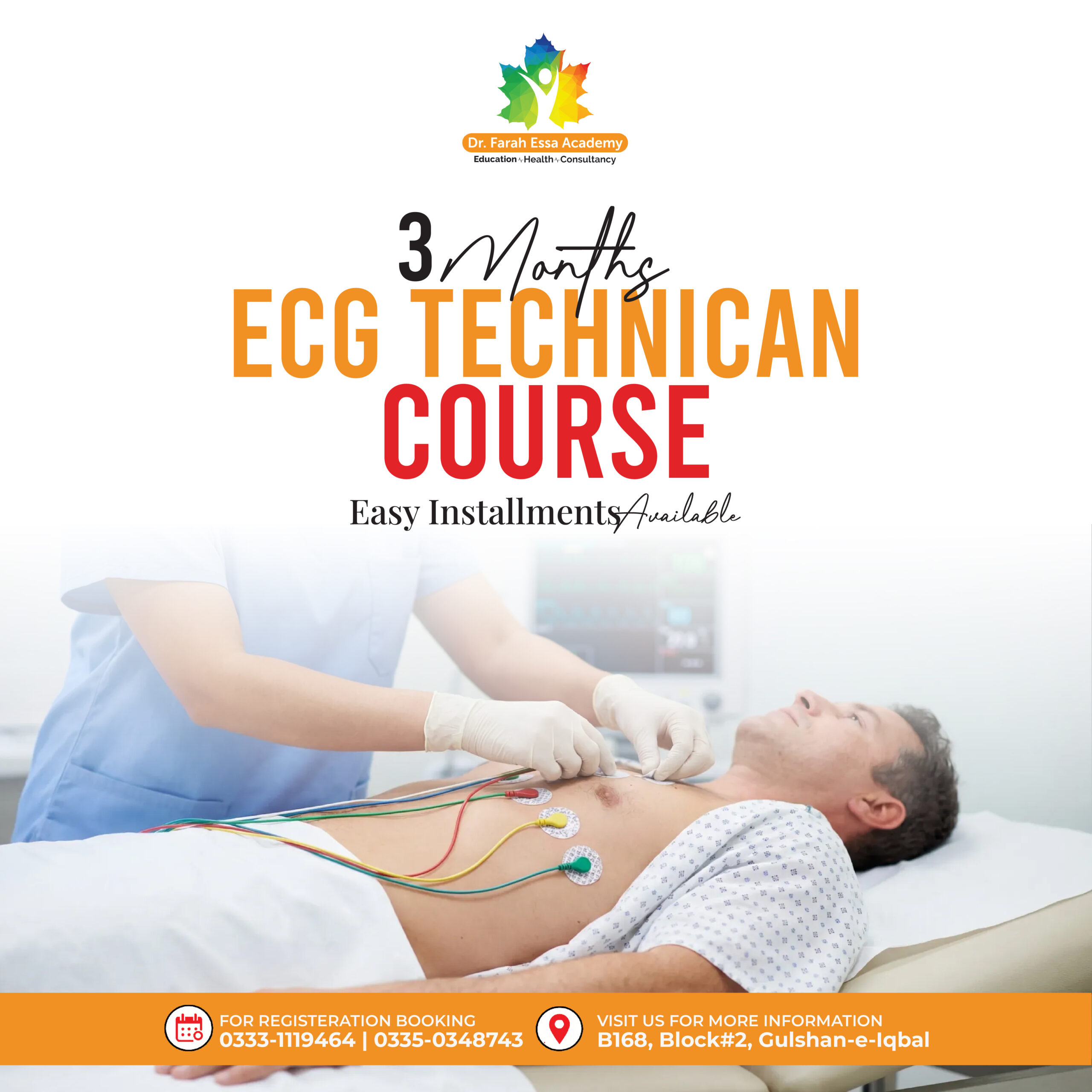 ECG Technician 3-month certification course at Dr. Farah Essa Academy
