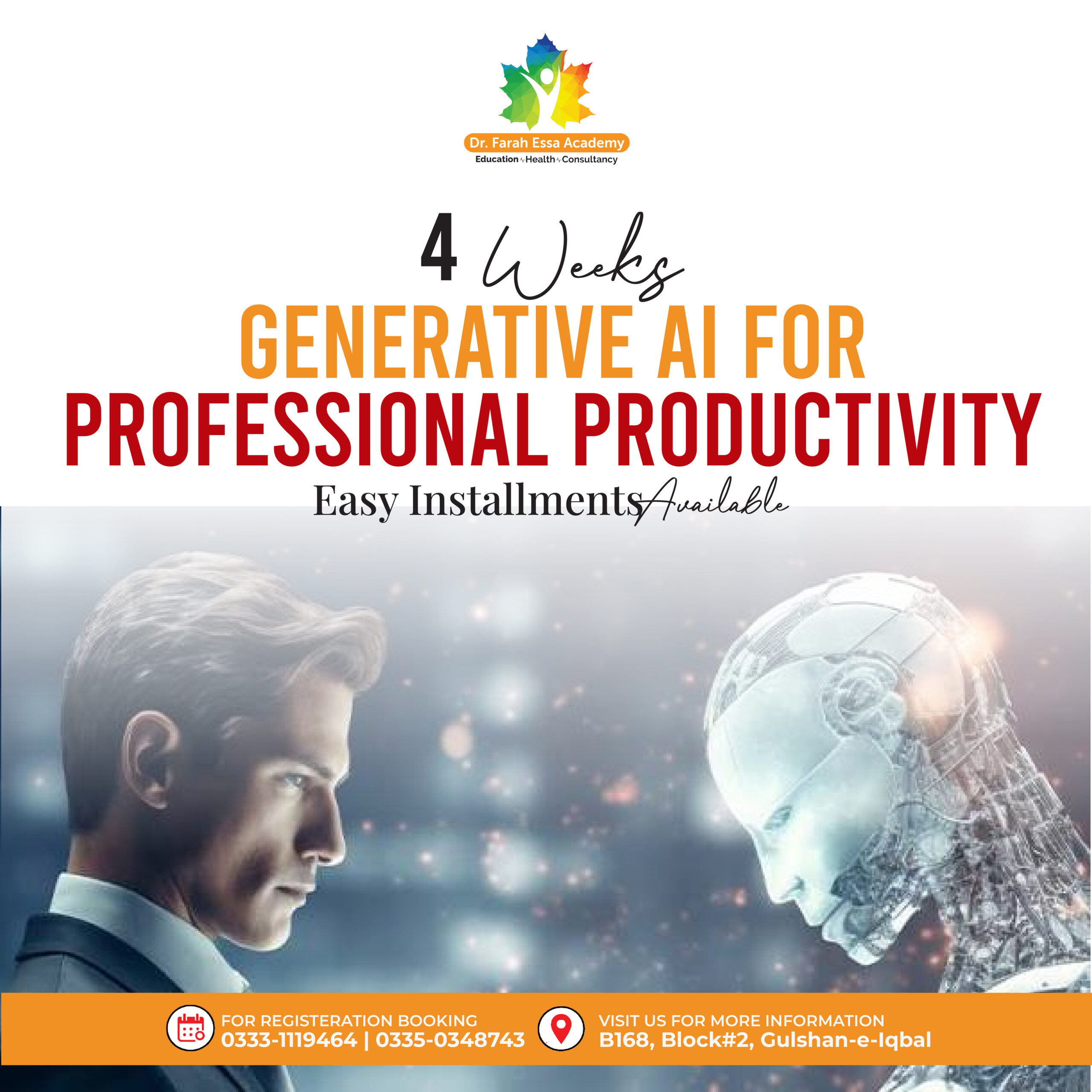 Generative AI for Professional Productivity course at Dr. Farah Essa Academy