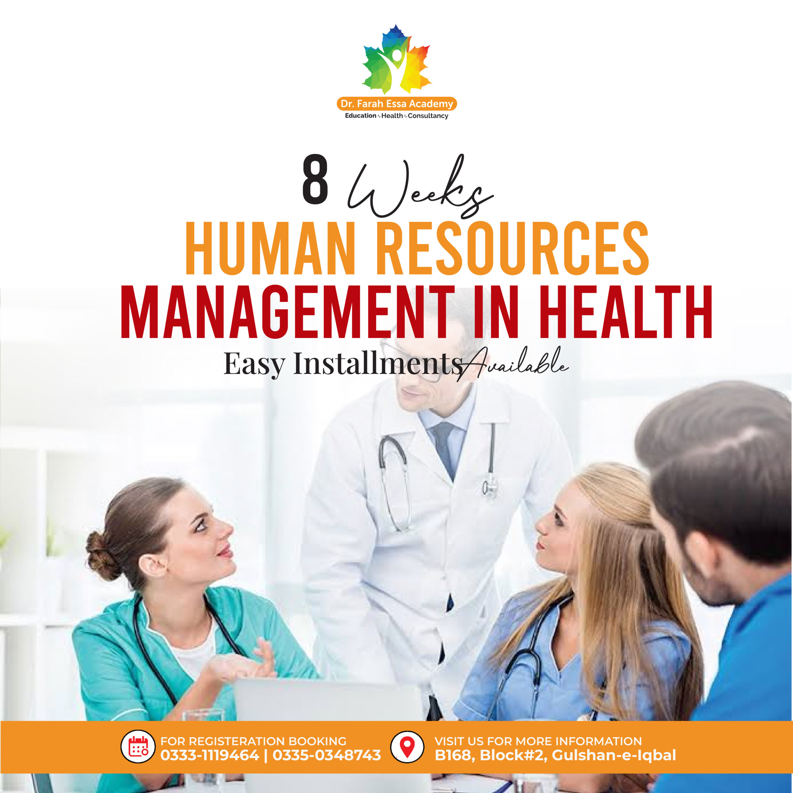 Human Resources Management in Health course at Dr. Farah Essa Academy