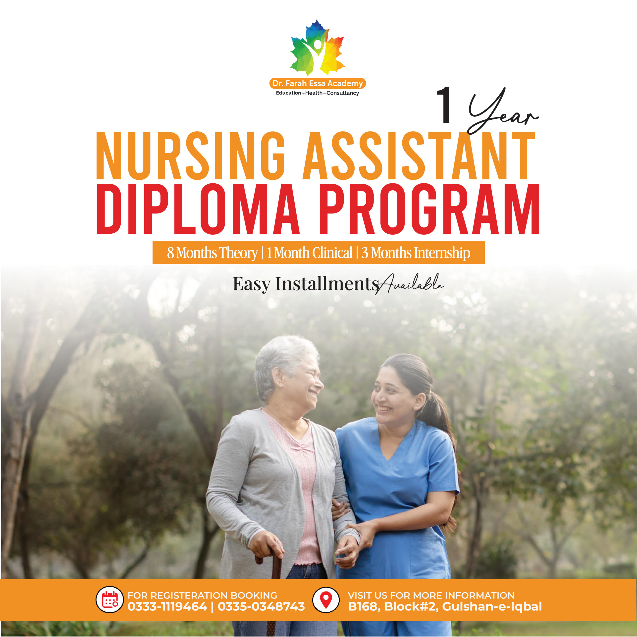 Nursing Assistant one-year diploma programme at Dr. Farah Essa Academy