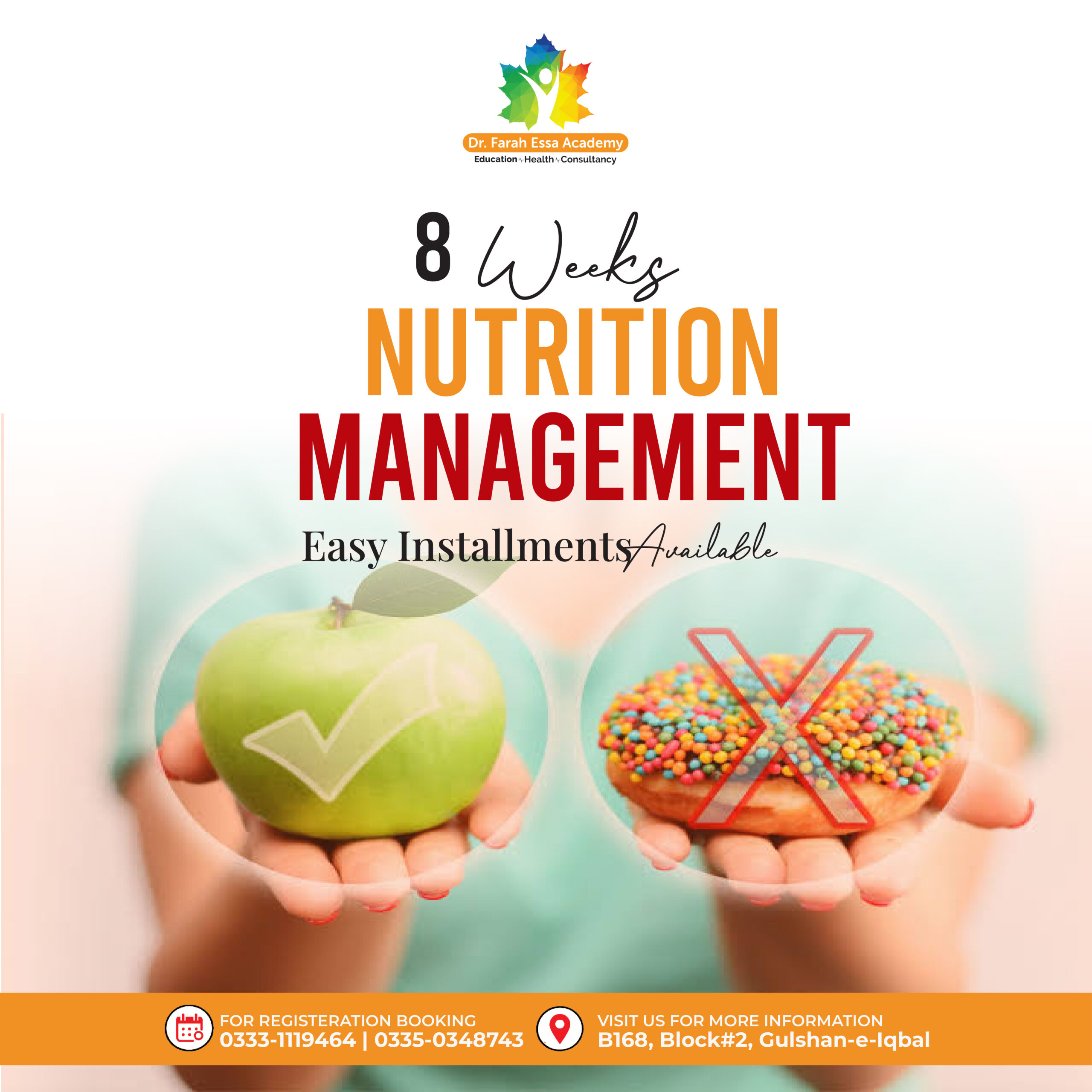 Nutrition Management course at Dr. Farah Essa Academy