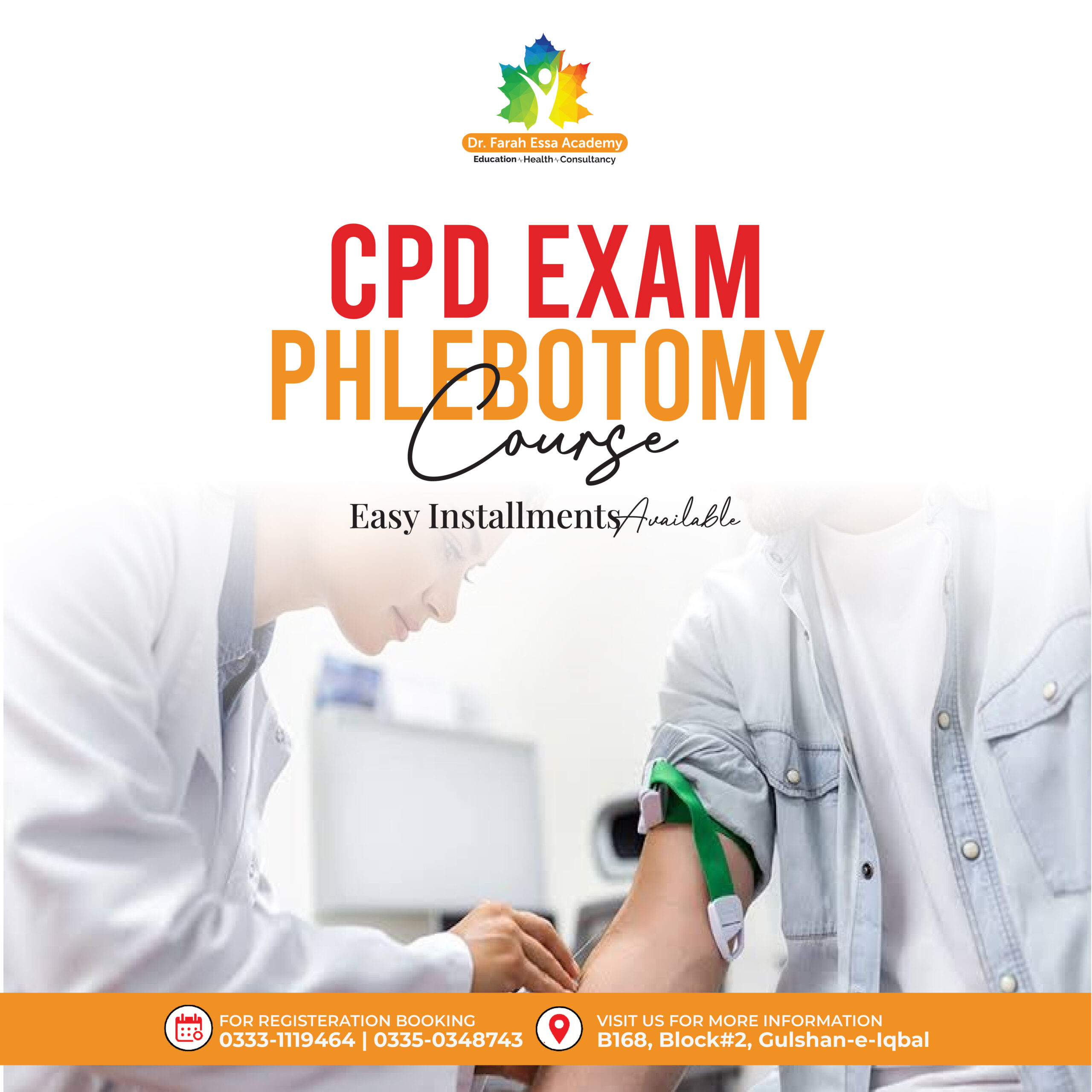 Phlebotomy CPD preparation course at Dr. Farah Essa Academy