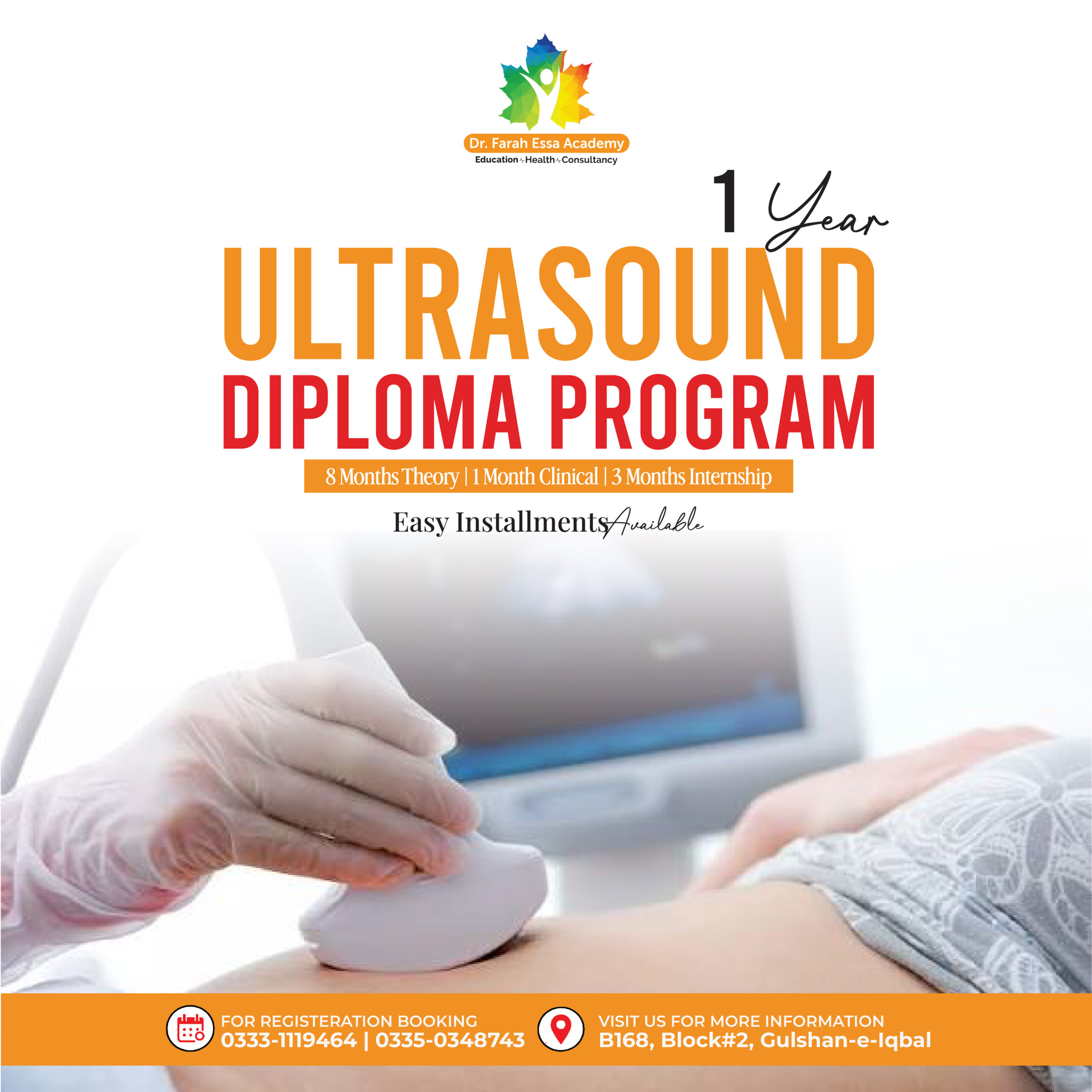 Ultrasound Diploma one-year diploma programme at Dr. Farah Essa Academy